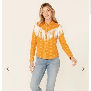 Idyllwind NWT original bag. Western fringe snap shirt